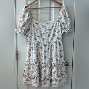 Altar'd State Pink and White Floral Kids Dress M 🤍💕